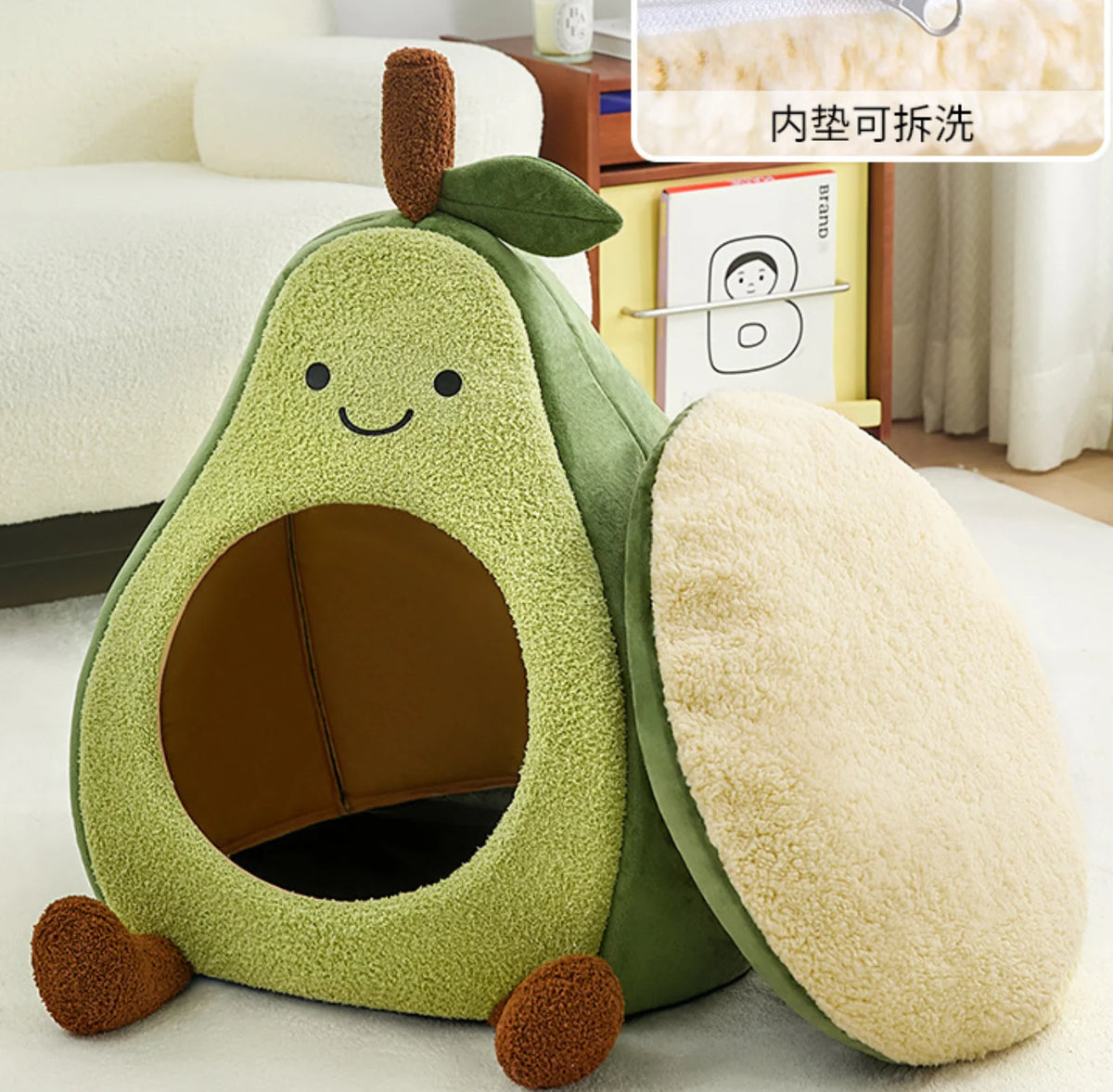 Warm Anti-Cold Pet Tent House Villa for Dog Cat Detachable Washable Enclosed Cozy Doghouse Cat Shelter