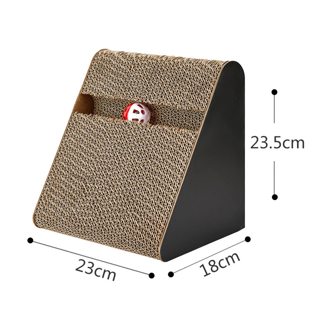 Cat Scratcher, Scratch Pad, Vertical Cats Scratcher Wall Mounted, Cats Scratching Cardboard with Ball Toy for Indoor