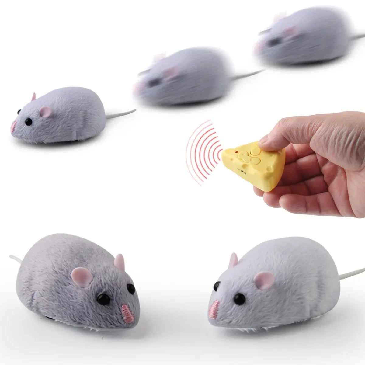 Infrared Remote Control RC Mouse Electric Moving Rat Toy for Cats with Interactive Scary Tricks Novelty Pet Toy Prank Gift