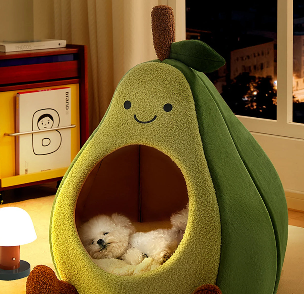 Warm Anti-Cold Pet Tent House Villa for Dog Cat Detachable Washable Enclosed Cozy Doghouse Cat Shelter