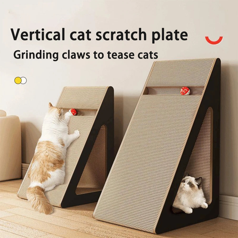 Cat Scratcher, Scratch Pad, Vertical Cats Scratcher Wall Mounted, Cats Scratching Cardboard with Ball Toy for Indoor