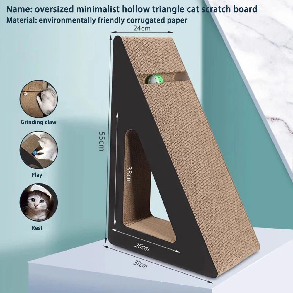 Cat Scratcher, Scratch Pad, Vertical Cats Scratcher Wall Mounted, Cats Scratching Cardboard with Ball Toy for Indoor