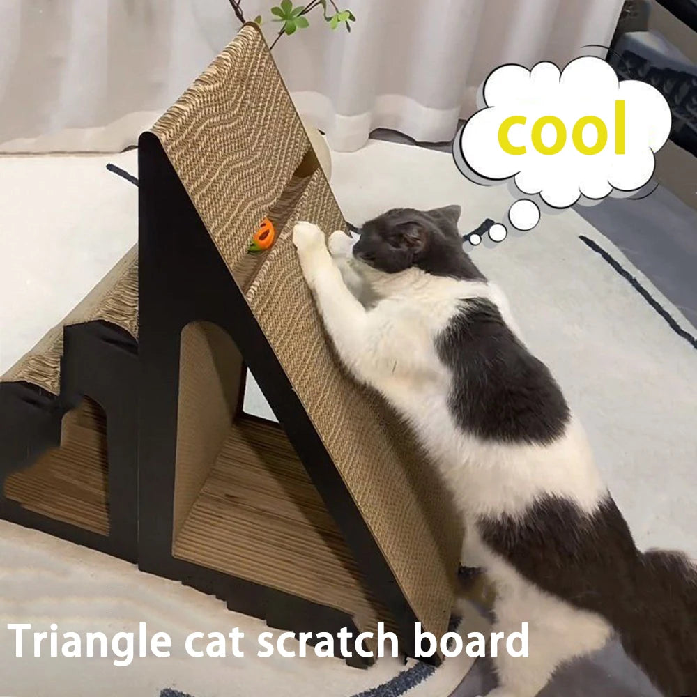 Cat Scratcher, Scratch Pad, Vertical Cats Scratcher Wall Mounted, Cats Scratching Cardboard with Ball Toy for Indoor