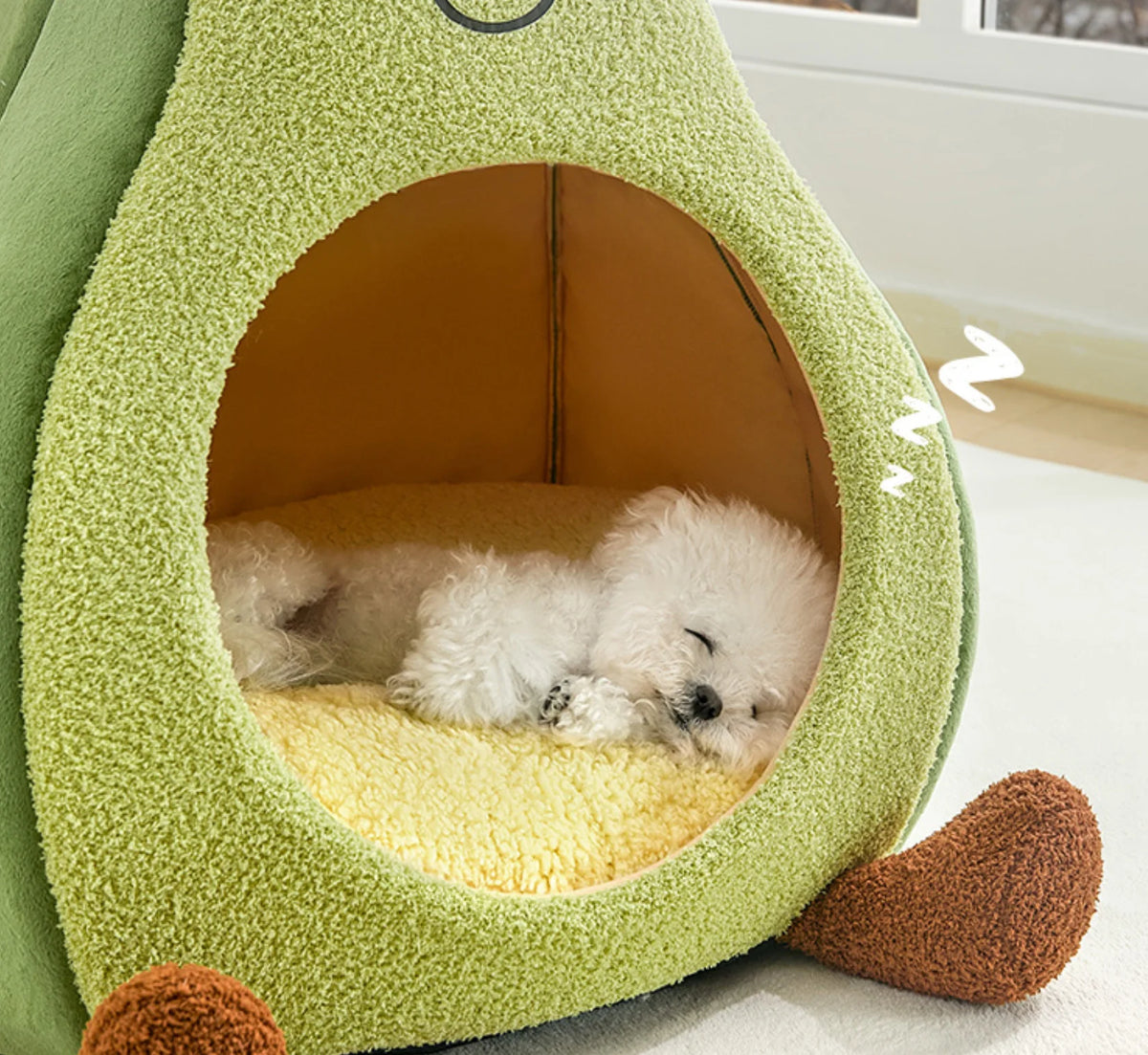 Warm Anti-Cold Pet Tent House Villa for Dog Cat Detachable Washable Enclosed Cozy Doghouse Cat Shelter