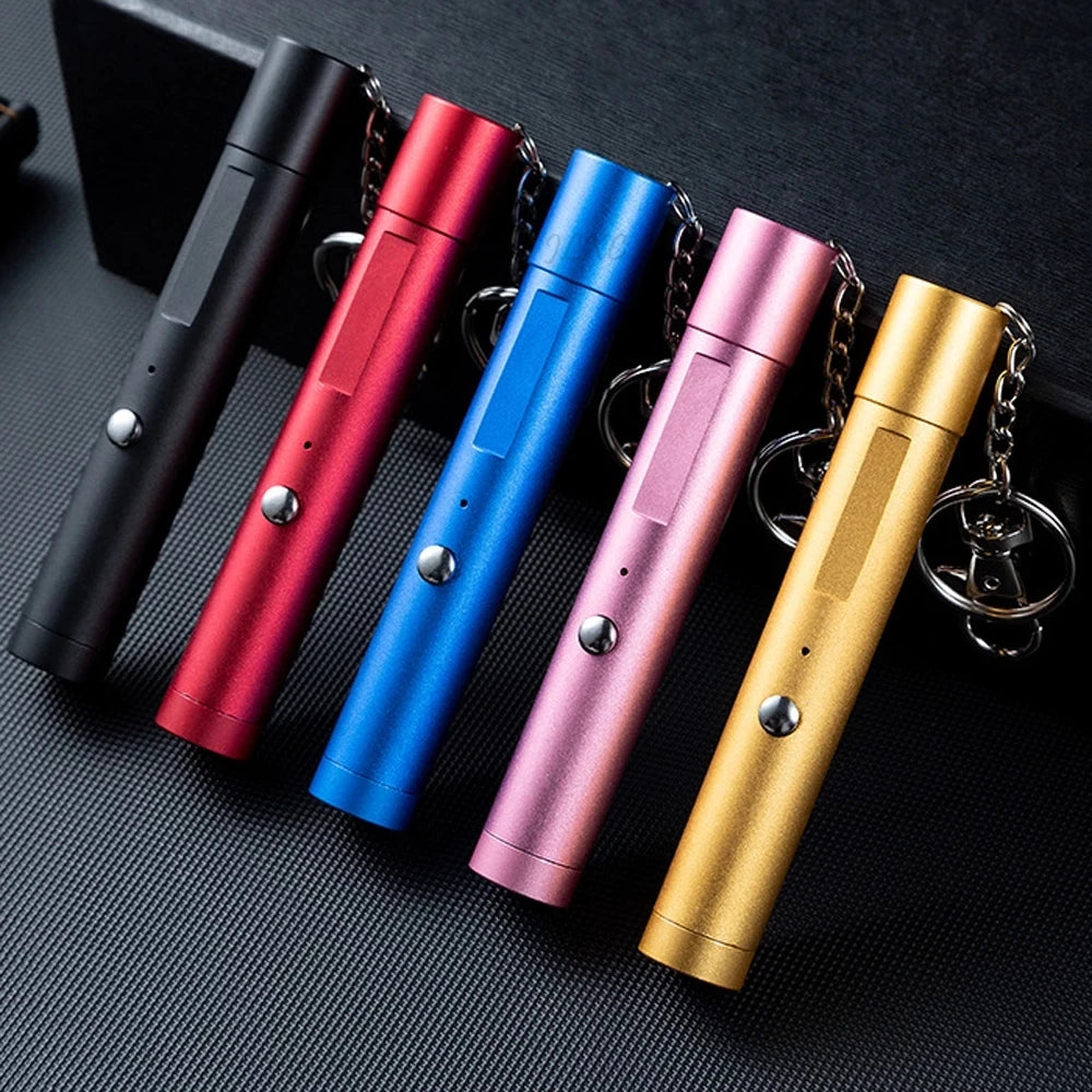 USB Green Laser Pointer Green Light Visible Beam Hunting Accessories Cat Toy Laser Torch Starry Head For Hunting