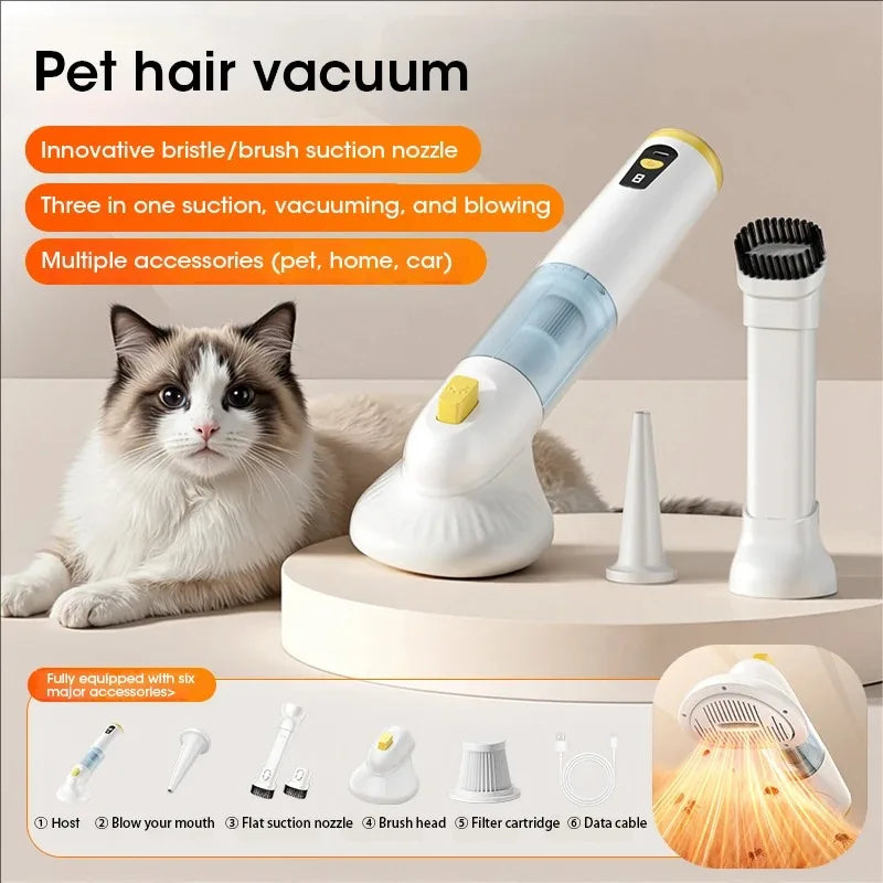 Pet Hair Remover Vacuum Cleaner Multifunctional Cyclonic Technology Long Lasting Suction for Home Car Furniture