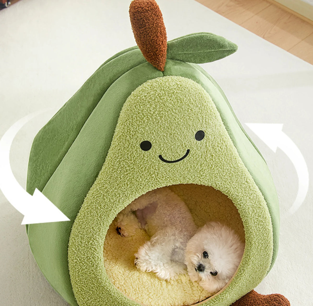 Warm Anti-Cold Pet Tent House Villa for Dog Cat Detachable Washable Enclosed Cozy Doghouse Cat Shelter