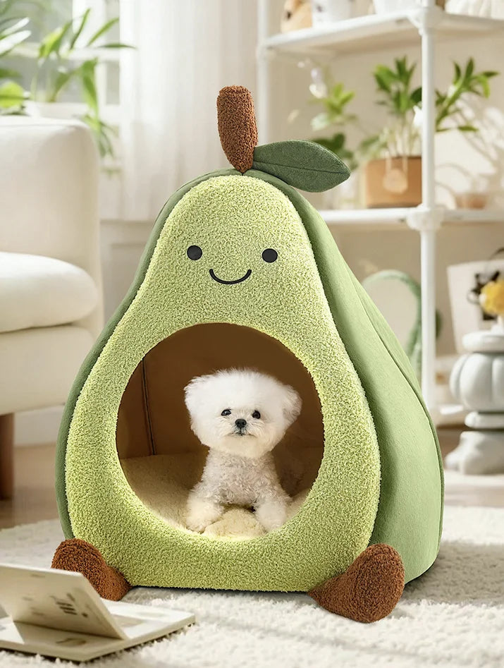Warm Anti-Cold Pet Tent House Villa for Dog Cat Detachable Washable Enclosed Cozy Doghouse Cat Shelter