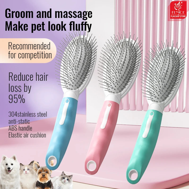 Fenice professional pet grooming comb long-haired cat and dog comb Shih Tzu Yorkshire terrier dog trimming fluffy needle comb